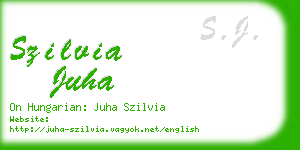 szilvia juha business card